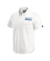 Darius Rucker Collection by Fanatics Men's Cream Kansas City Royals Printed Button-Down Shirt