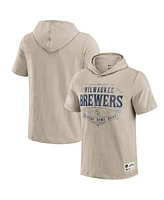 Darius Rucker Collection by Fanatics Men's Tan Milwaukee Brewers Hooded T-Shirt