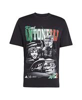 Adidas Men's Kimi Antonelli Black Mercedes-amg Petronas F1 Team Driver Wear Graphic T-Shirt