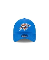 New Era Men's Blue Oklahoma City Thunder Core Logo Foam Front A-Frame 9FORTY Adjustable Trucker Hat