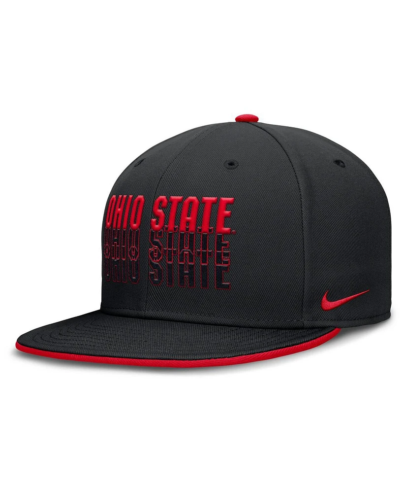 Nike Men's Black Ohio State Buckeyes True Primetime Performance Fitted Hat