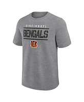 Logo Athletic Men's Heather Gray Cincinnati Bengals Top Notch T-Shirt