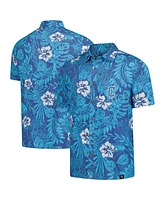 Margaritaville Men's Navy Cleveland Guardians Palm Shade Party Button-Up Shirt