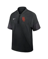 Nike Men's Black Usc Trojans 2025 Sideline Coaches Lightweight Short Sleeve Jacket