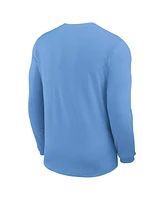 Jordan Men's Carolina Blue North Tar Heels 2025 Sideline Coach Uv Performance Long Sleeve T-Shirt