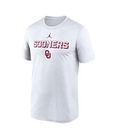 Jordan Men's White Oklahoma Sooners 2025 Sideline Legend Performance T-Shirt