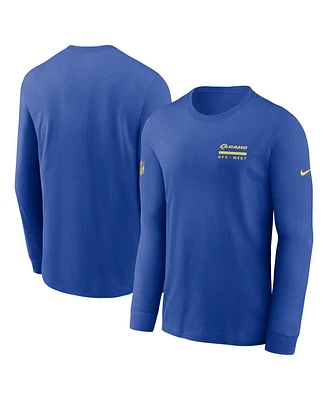 Nike Men's Royal Los Angeles Rams Sideline Performance Long Sleeve T-Shirt