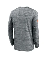 Nike Men's Gray Denver Broncos Sideline Velocity Performance Long Sleeve T-Shirt