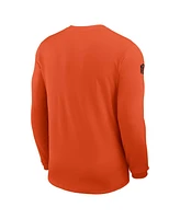 Nike Men's Cincinnati Bengals Sideline Coach Uv Performance Long Sleeve T-Shirt