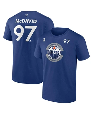 Fanatics Men's Connor McDavid Royal Edmonton Oilers 2025 Stanley Cup Final Name Number T-Shirt