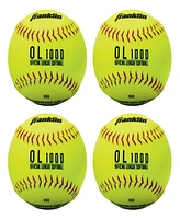 Franklin Sports 4 Official League Yellow Softballs