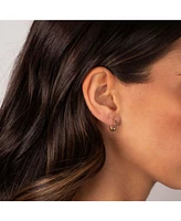 by Adina Eden Solid Indented Thin Huggie Earring 14K