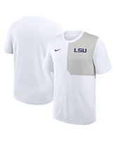 Nike Men's White Lsu Tigers 2025 Sideline Uv Performance Coach T-Shirt