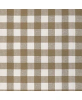 GoodGram Buffalo Check Gingham Custom Window Curtain Treatments - Single Curtain Panel 42 in. W x 63 in. L, Burgundy