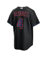 Nike Men's Francisco Alvarez Black New York Mets Alternate Replica Jersey