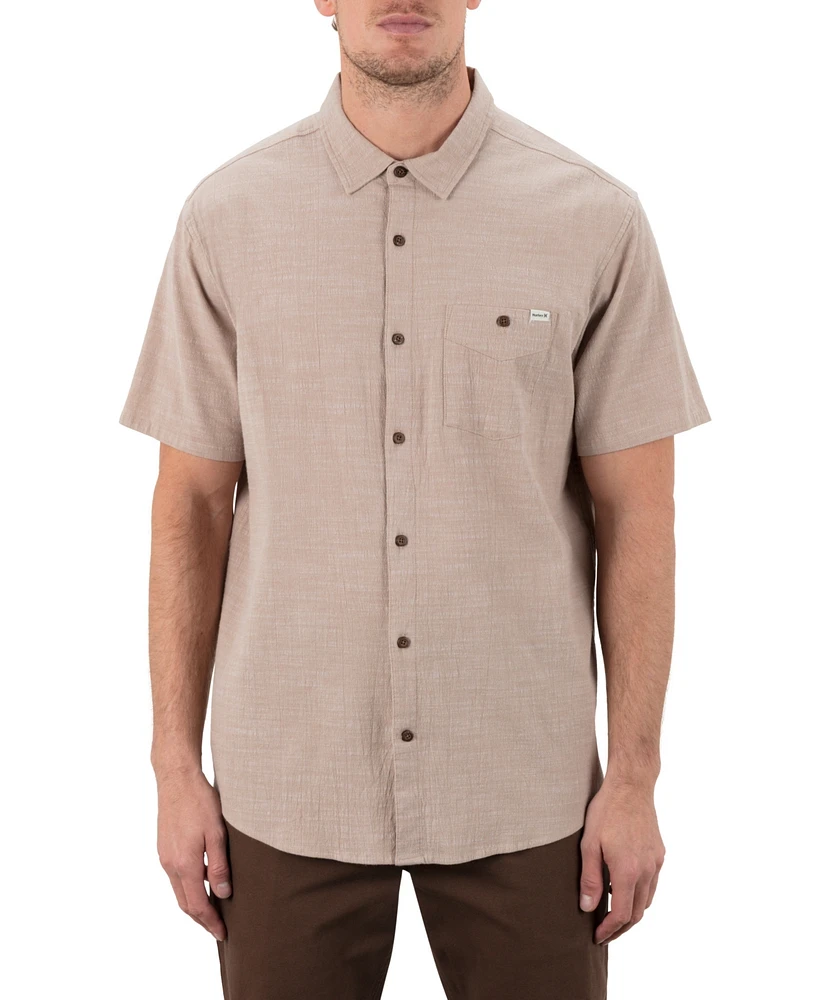 Hurley Men's Slub Short Sleeve Shirt