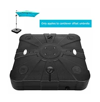 260 lbs Offset Patio Umbrella Base with Wheels Sand Water Filled