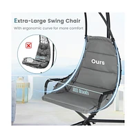 Mondawe Hanging Chair Hammock with Stand and Extra Large Padded Seat