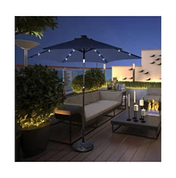 Mondawe 10 Feet Outdoor Patio Umbrella with Bright Solar Led Lights