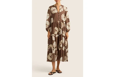 Hope And May Women's Palma Tiered Cotton Maxi Dress
