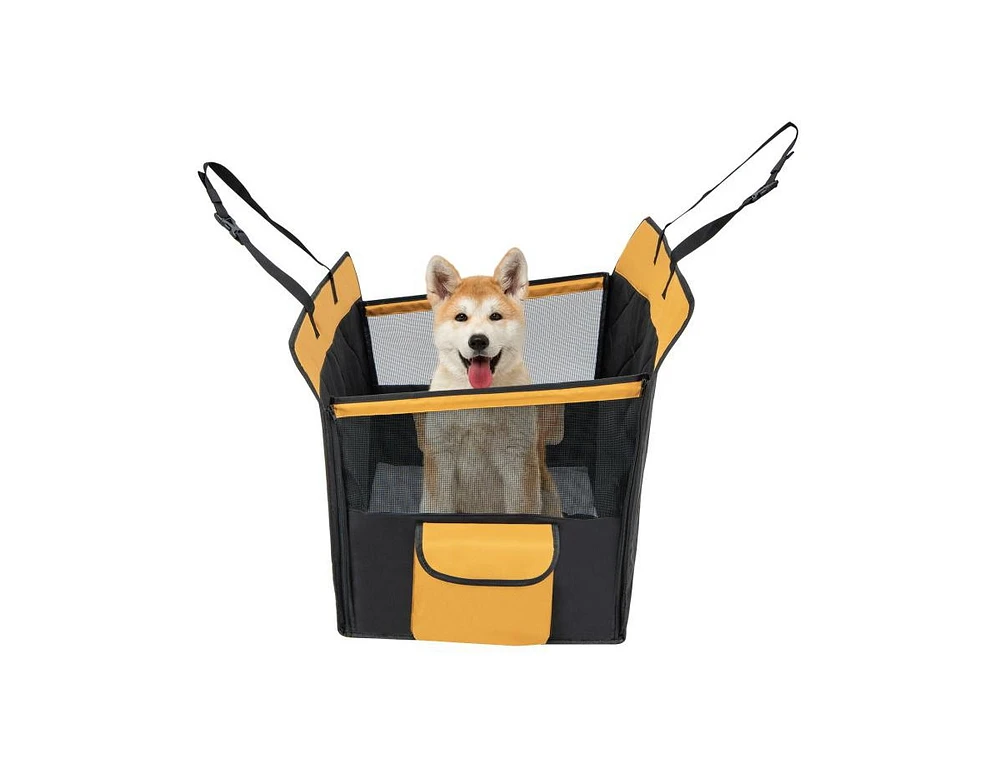 Dog Car Seat Cover for Small and Medium Dogs with Mesh Window
