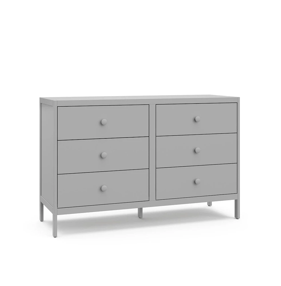 Graco Universal 6 Drawer Dresser - Pebble Gray