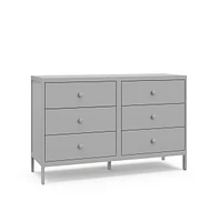Graco Universal 6 Drawer Dresser - Pebble Gray