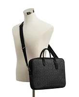 Coach Men's Theo Work Signature Jacquard Bag