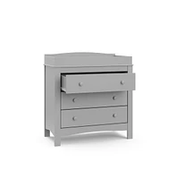 Graco Noah 3 Drawer Chest with Changing Topper (Pebble Gray)