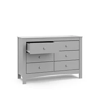 Graco Noah 6 Drawer Double Dresser (Pebble Gray)