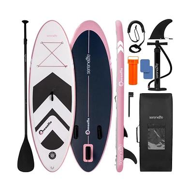 Free-Flow Inflatable Kids Stand-Up Paddle Board – Welded Design, Hand Pump, 3-Shaft Paddle, Leash, Fin, Repair Kit & Backpack Included