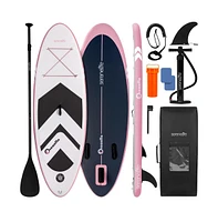 Free-Flow Inflatable Kids Stand-Up Paddle Board – Welded Design, Hand Pump, 3-Shaft Paddle, Leash, Fin, Repair Kit & Backpack Included