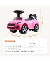 Toddler Ride On Push Car Ages 1-3 with Music Steering Wheel and Under Seat Storage