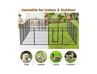 16 Panel 40 Inches Height Dog Playpen with Lock and Large Door