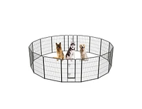 16 Panel 40 Inches Height Dog Playpen with Lock and Large Door