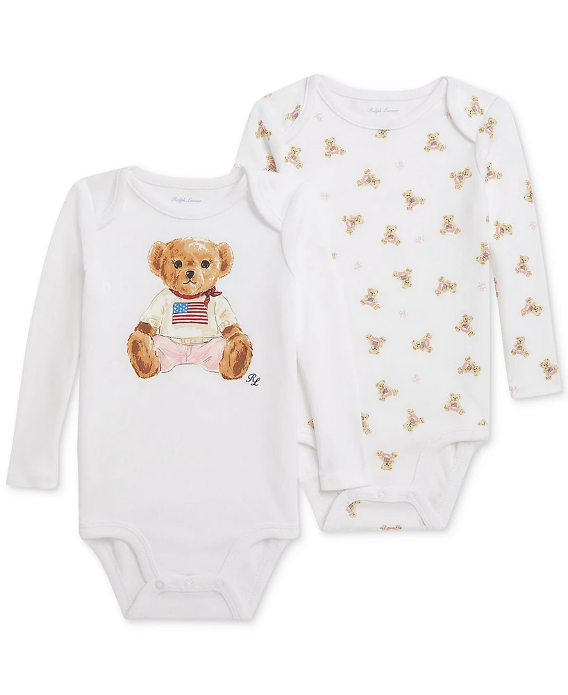 Polo Ralph Lauren Baby Girls 2-Pk. Cotton Bodysuits