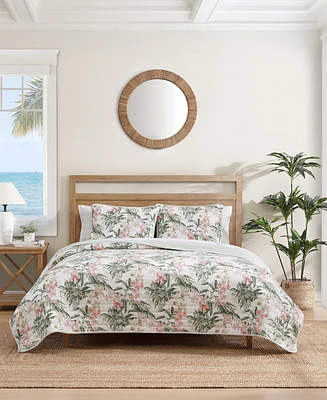 Tommy Bahama Island Orchid Cotton Reversible 3-Pc. Quilt Set