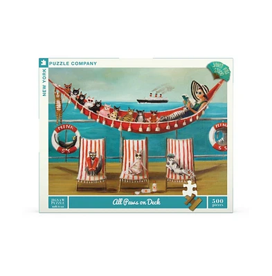 New York Puzzle Company All Paws on Deck 500 Piece Puzzle