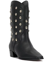 Vince Camuto Women's Prilie Studded Snip-Toe Western Boots