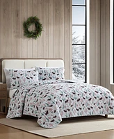 Eddie Bauer Mountain Moose Flannel Cotton Reversible -Pc. Quilt Set