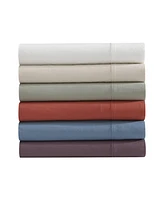 Eddie Bauer Solid Brushed 180-Thread Count Cotton Percale 4-Pc. Sheet Set