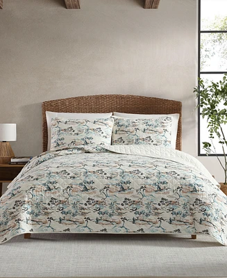 Eddie Bauer Alani Island Conversation Cotton Reversible -Pc. Quilt Set