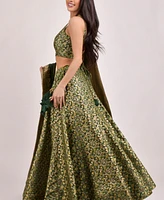 Raas Women's Rich Green Banarasi Lehenga Choli