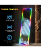 Vlsrka Full-Length Mirror with Adjustable Rgb Lighting