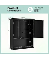 Volenca 2-Door Wall Mount Bathroom Storage Cabinet with Open Shelf