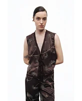 Nocturne Women's Beaded Tie-Front Vest