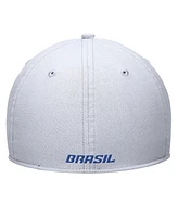 Nike Men's White Brazil National Team Rise Swoosh Performance Flex Hat