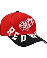 Mitchell & Ness Men's Red/Black Detroit Red Wings Underarch Two-Tone Pro Crown Snapback Hat