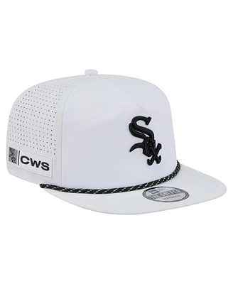 New Era Men's White Chicago White Sox Perforated Golfer Snapback Hat