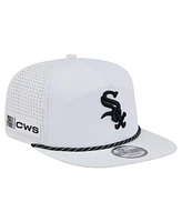 New Era Men's White Chicago White Sox Perforated Golfer Snapback Hat